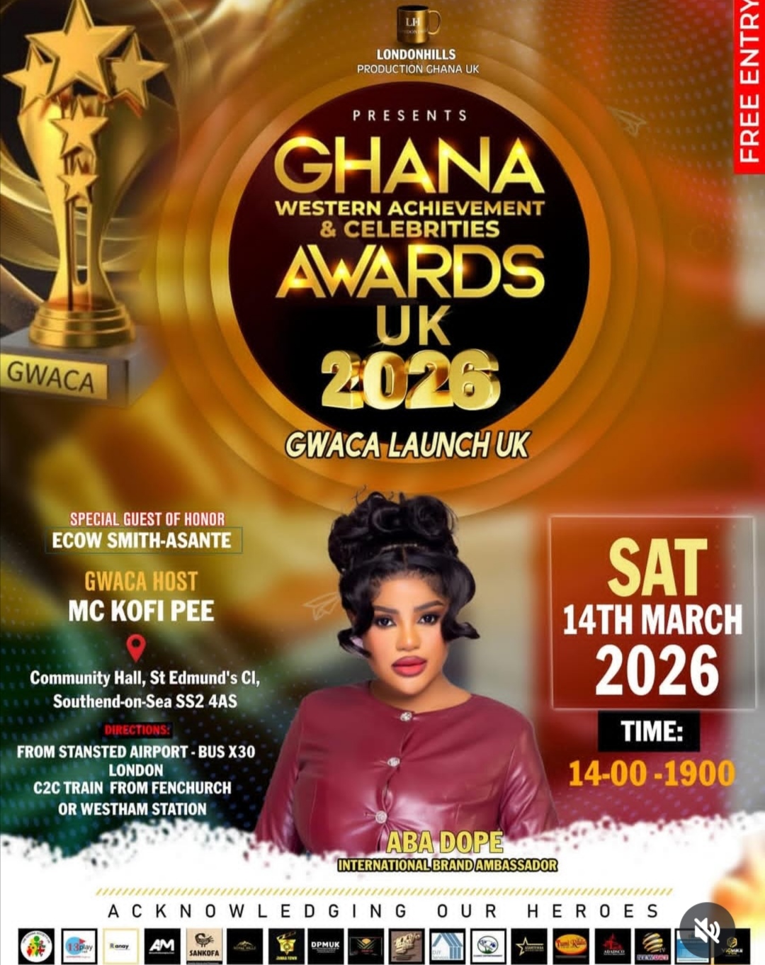 GHANA WERSTERN ACHIEVEMENT & CELEBRITIES AWARD UK 2026 - Event Image