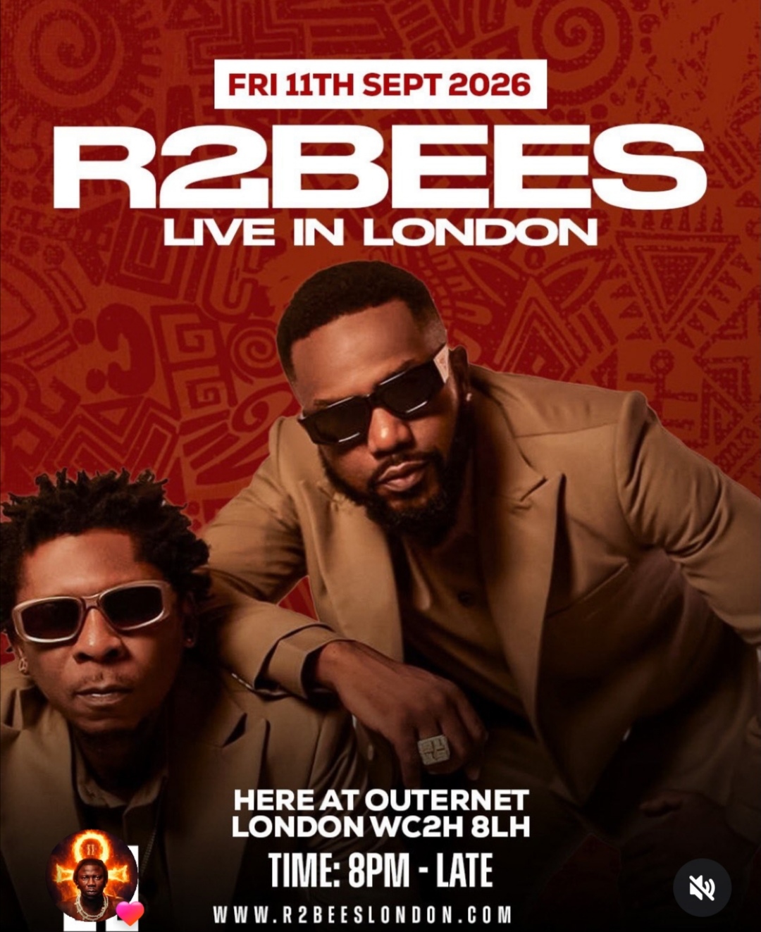 R2BEES LIVE IN LONDON - Event Image